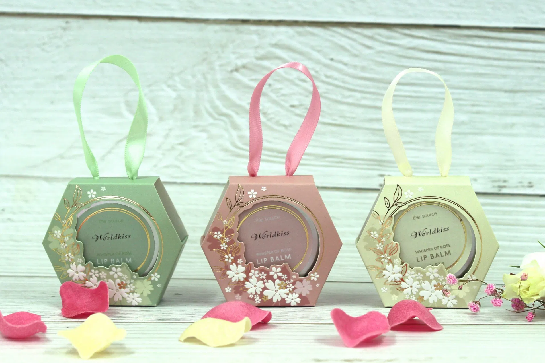 Custom Pink Cute Vegan Exfoliating Moisturizing Lip Care Gift Set Lip Balm
