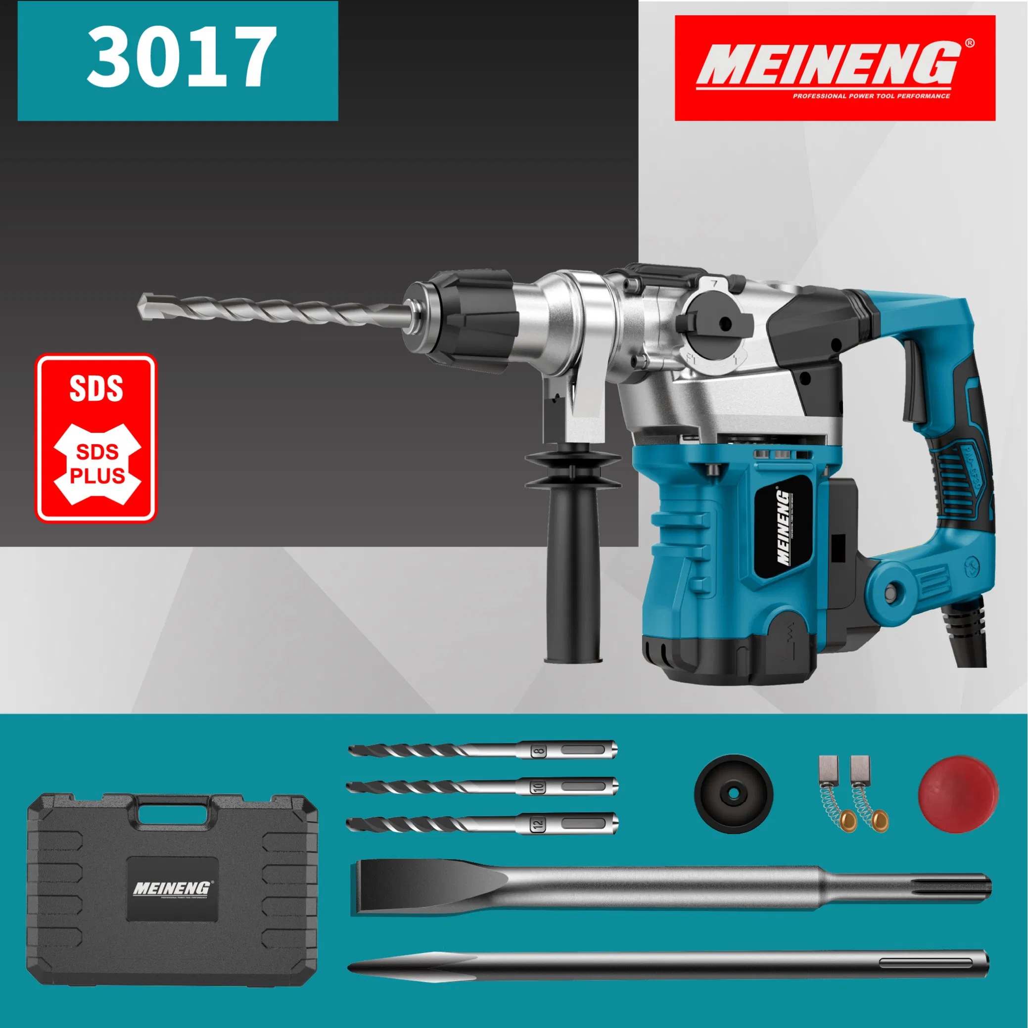 Heavy-Duty 3017 Rotary Hammer for Professional Construction and Demolition