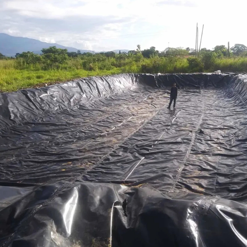 0.5mm-3.0mm Waterproof Membrane Film Black Textured HDPE Geomembrane Agricultural Fish Farm Pond Liner for Landfill Application