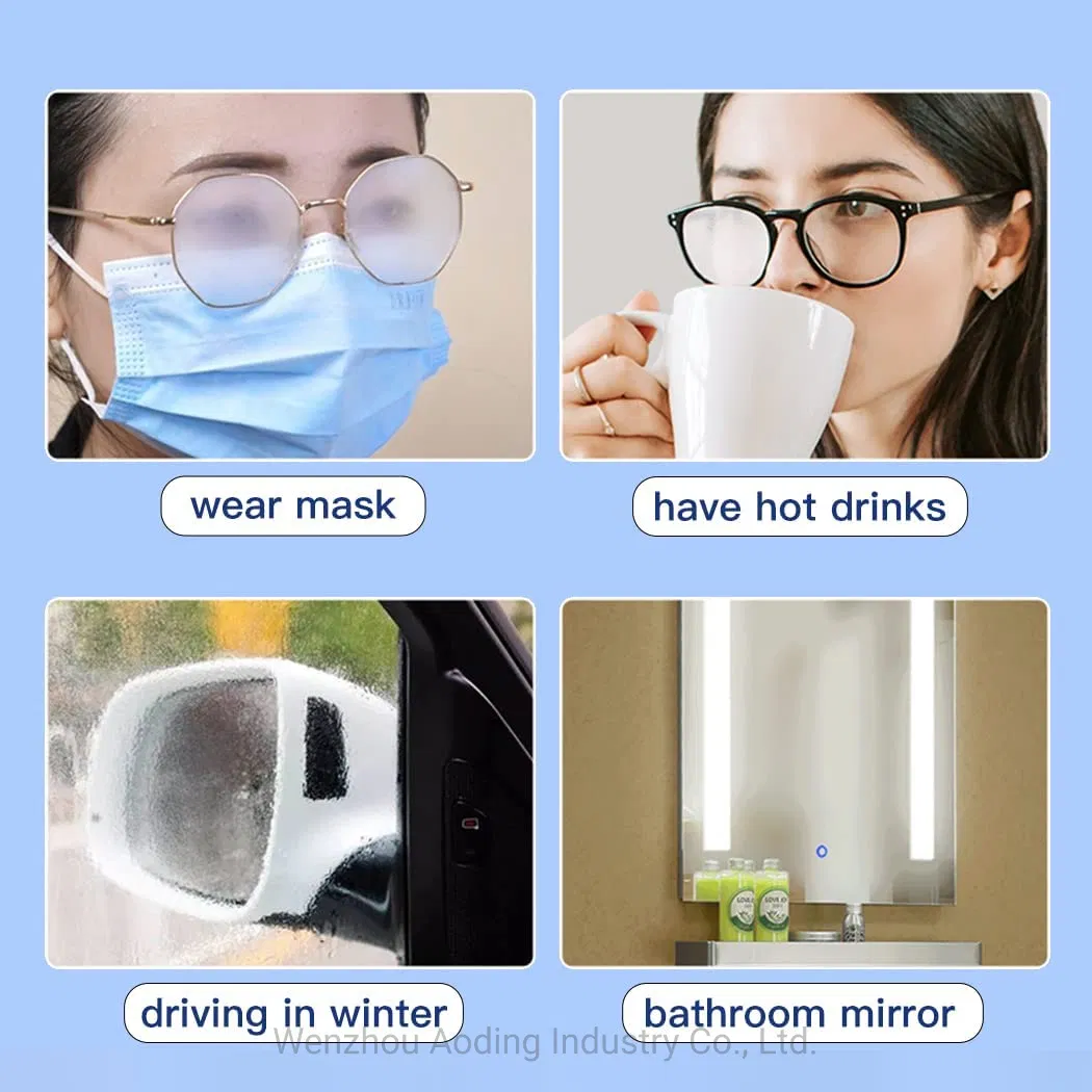 Eyeglasses Cleaning Wipes Cell Phone Tissue Towel Anti Fog Wipes Lens Glasses Screen Wet Wipes Material Paper Custom Anti Fog Wipes
