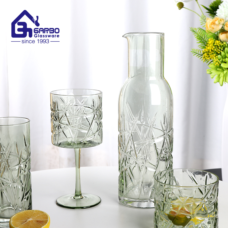 1170ml New High-End Handmade Elegant Spray Color Glass Decanter Water Jug