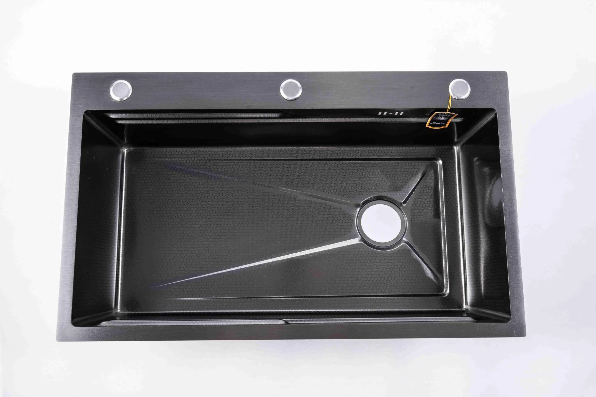 Wholesale Factory Price Sanitary Ware Modern Kitchenware Black Undermount 304/201 Handmade Stainless Steel Sink with High Quality
