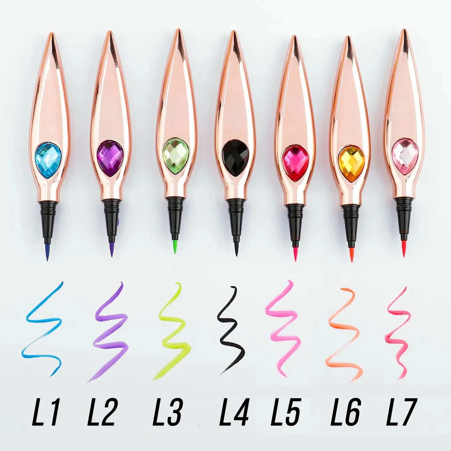 Custom Logo Cosmetics Professional Black Makeup Eye Liner Pen Private Label Eyeliners Eyes Waterproof Liquid Eyeliner Pencil