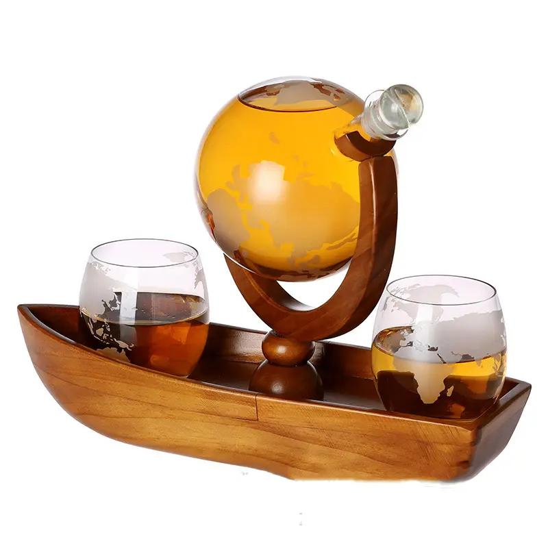 New Design Globes Stand Shape Glass Wine Whiskey Decanter