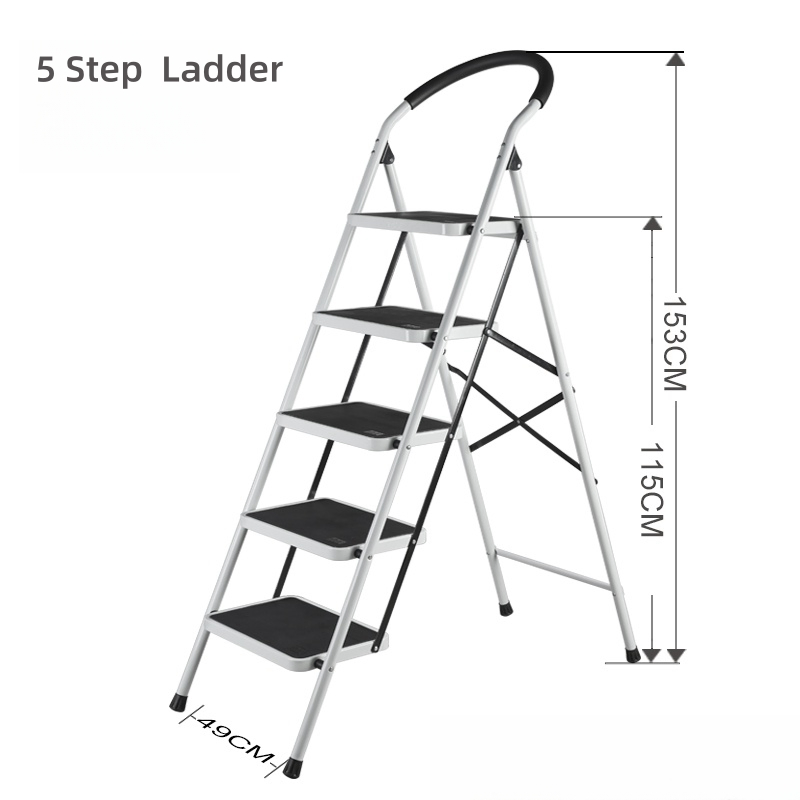 Lightweight 2024 Steel Ladder Iron Steel Step Ladder Foldable Stairs Stool for Extension Household Ladder