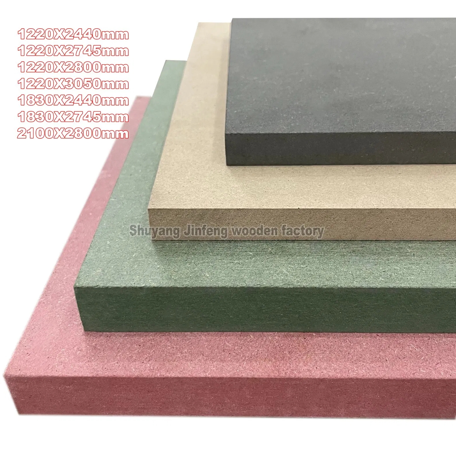 2mm to 25mm 2100*2800mm Light Color Raw Plain MDF