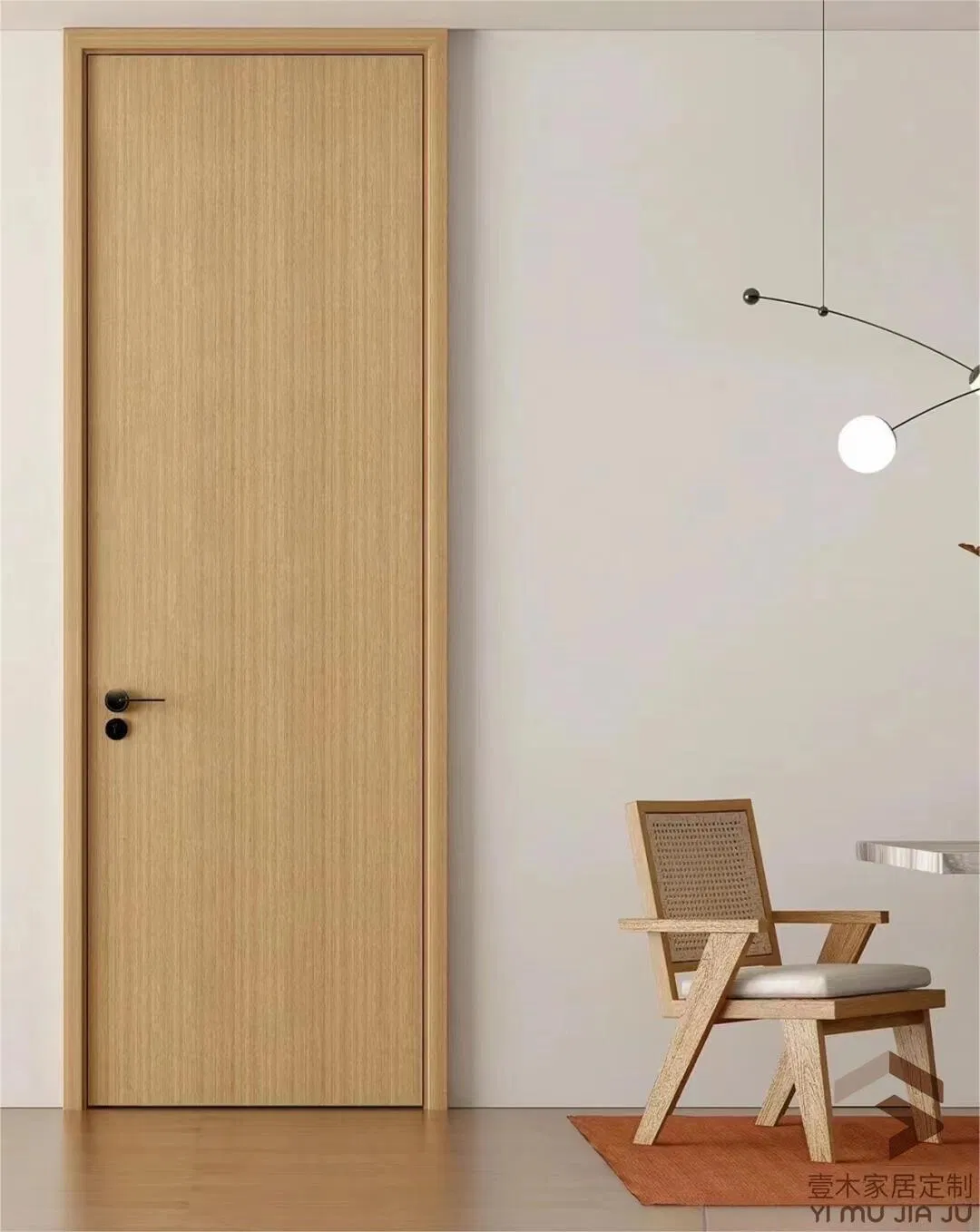Colorful Timber Veneer Interior Bedroom Door
