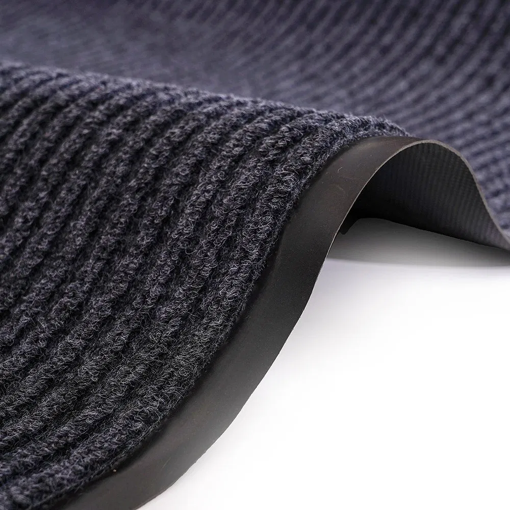 Stylish Double Stripe Weatherproof PVC Door Mat for Outdoor Use
