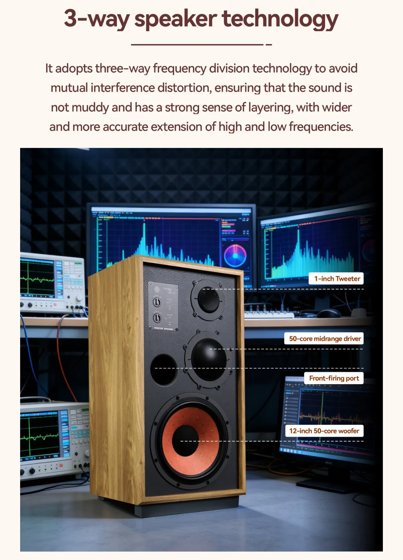 Wholesale Pricing Three-Way Crossover No Echo Anti-Interference Home Speaker for Home Gatherings