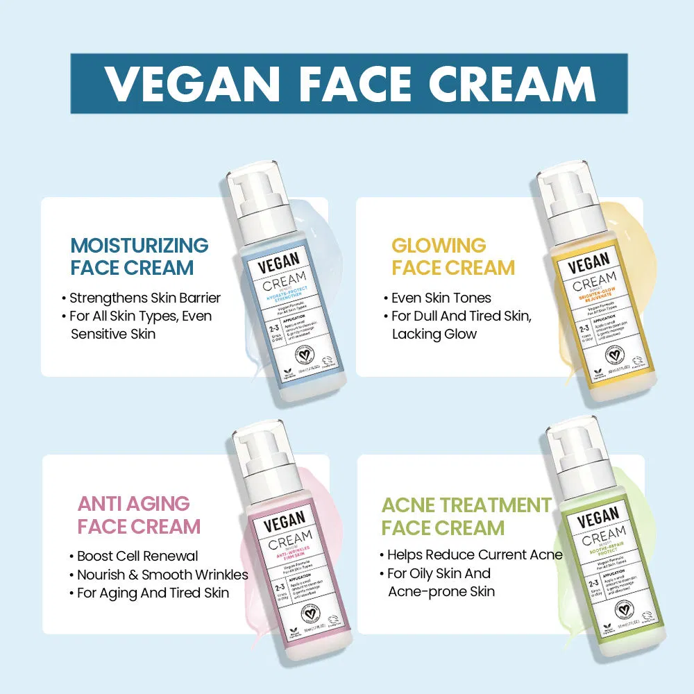 Anti-Aging Facial Moisturizer Vegan Hyaluronic Acid Face Cream Glycerin