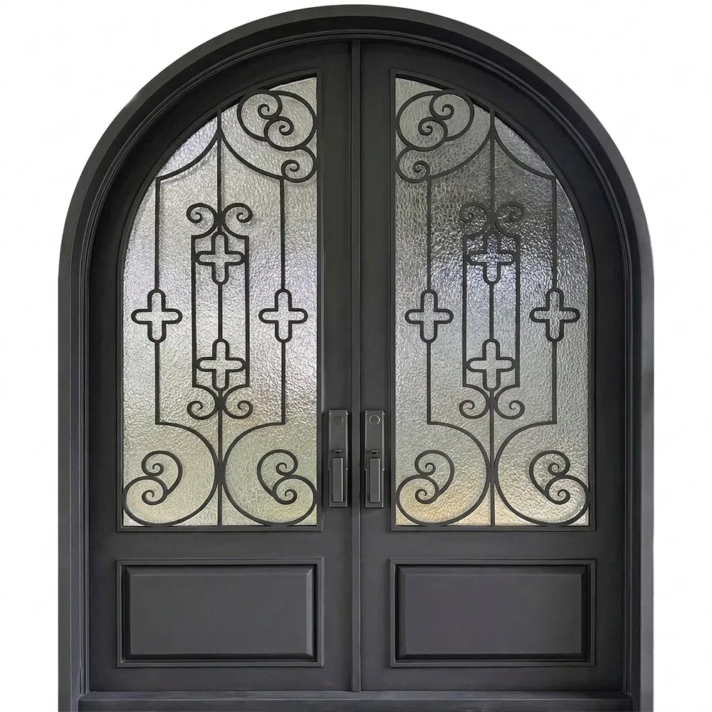 Electronic Smart Lock Wrought Iron Door for Elite Manor Entrance
