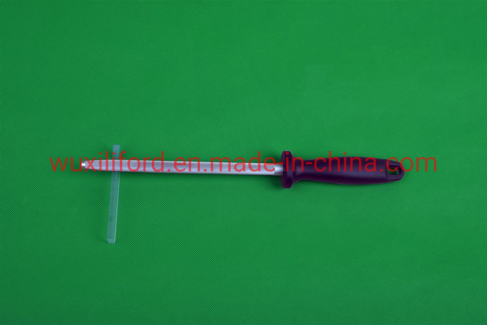 China Manufacturer Stocked 12 Inch Carbon Steel Blade Sharpeners Diamond Knife Sharpener Rod Kitchen Tool Knife Sharpening Machine Diamond Knife Sharpeners