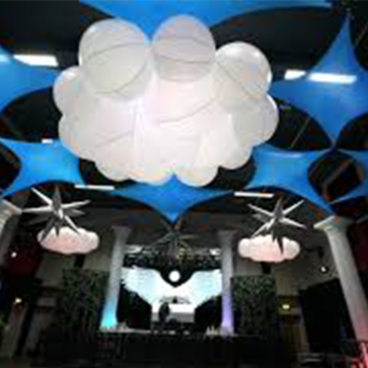 Indoor Party LED Inflatable Cloud Balloon, White Inflatable Cloud for Activities
