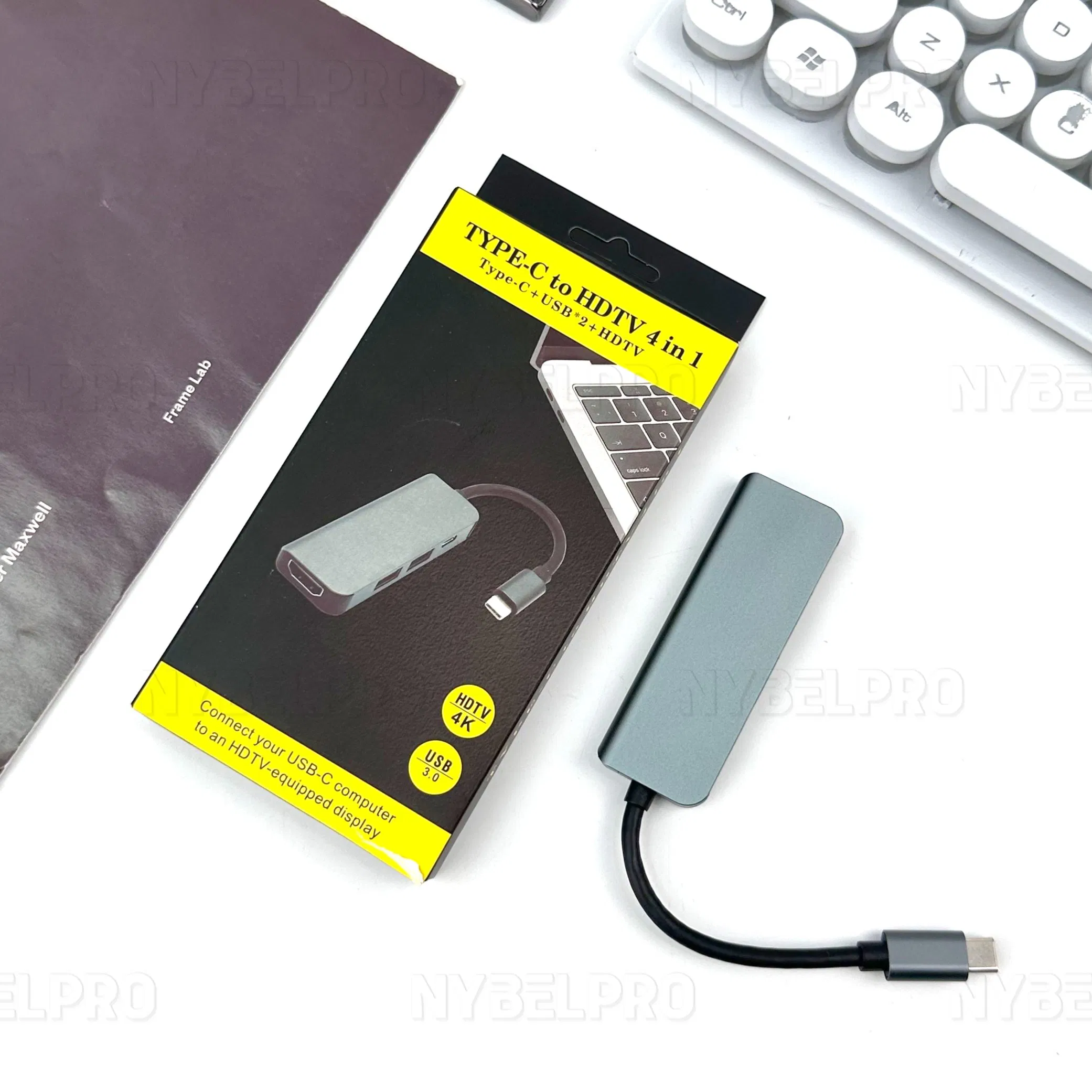 4-в-1 док-станция USB-C для телефона и планшета