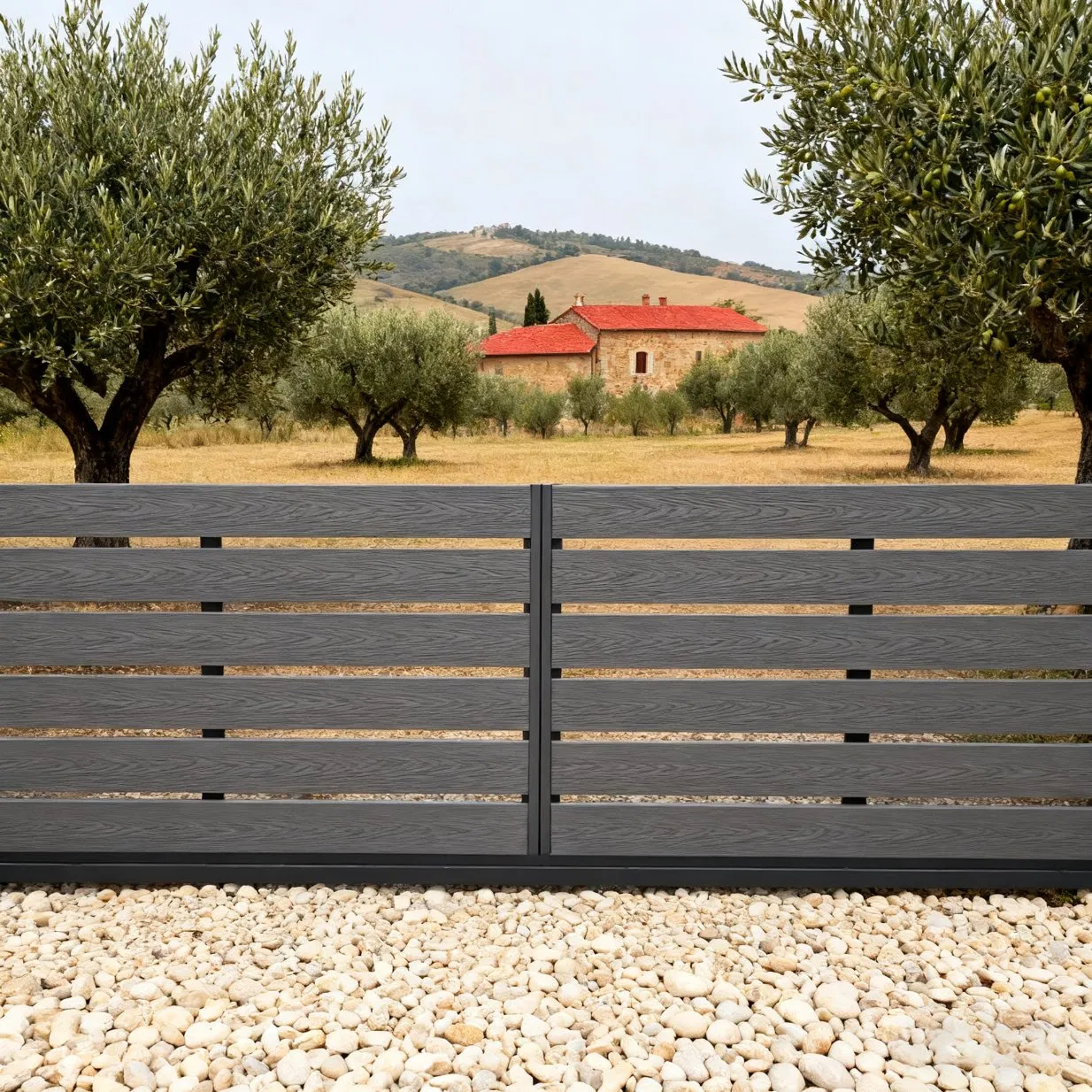 Environmentally Safe Various Color Custom Size Qutdoor Wood Plastic Composite Fence