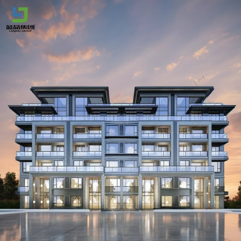 New Prefab Hot Sale Multi-Layer Steel Buildings Industrial Modern Design for Office Apartment Hotel Workshop and Shop Low Price