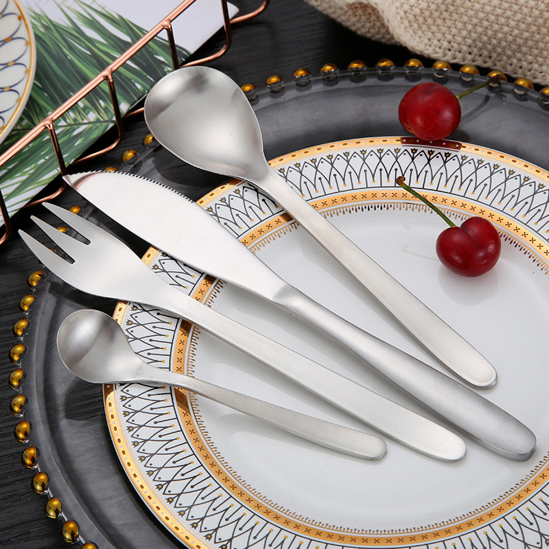 Food Grade 18/10 High Quality Reusable Flatware Set 316 Stainless Steel Cutlery Set