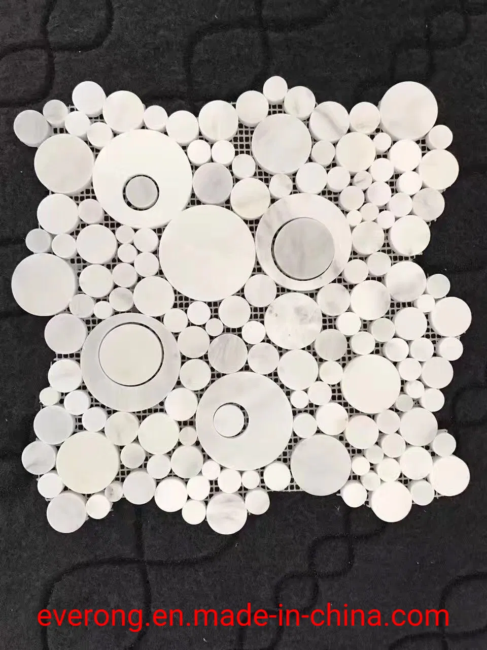 Белая мраморная мозаика Waterjet 3D для пола и стен