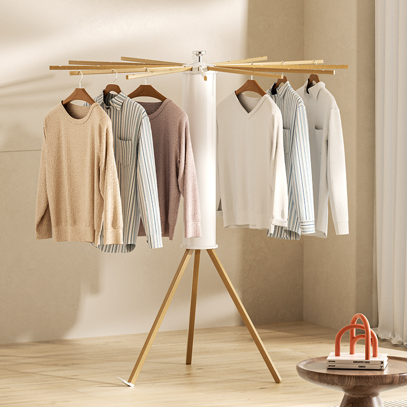 Portable Rotatable Octopus-Shaped Folding Clothes Drying Rack for Home Balconies