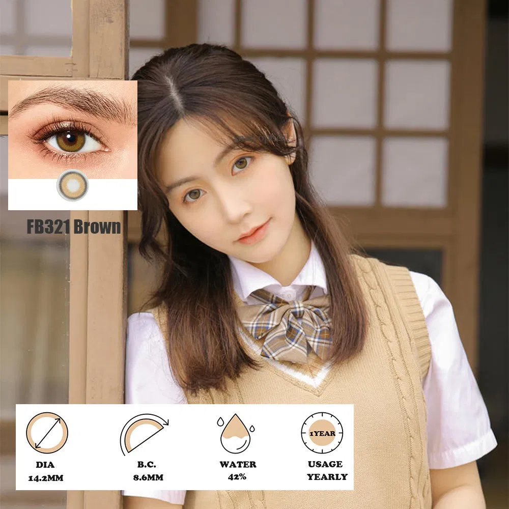 Asian Women Beauty Eye Colored Contact Lenses