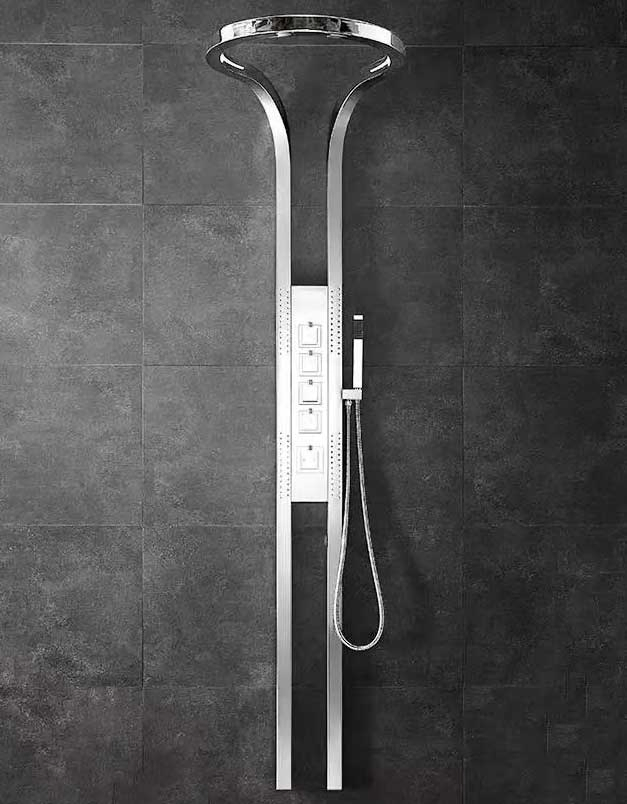 Factory Direct Price Toktik Multi-Functional Multi Head Chrome Waterfall Rainfall Wall Mounted Massage Shower Panel