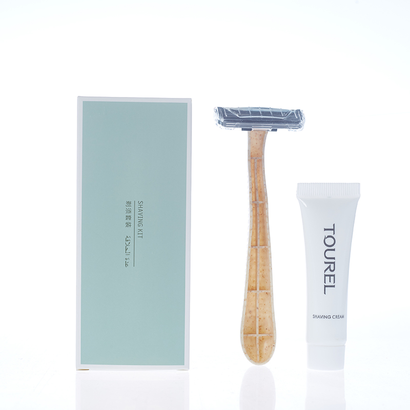 Custom Biodegradable Wheat Straw Luxury Hotel Toiletries Kit 5 Star Hotel Disposable Amenities Set Eco Friendly