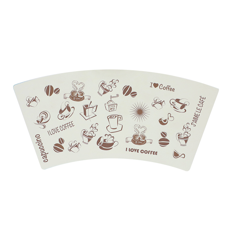 7oz Custom Logo Print Food Grade Raw Material Paper Cup Fan