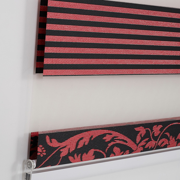 Thickening Fabric Double Layer Window Blackout Zebra Blinds