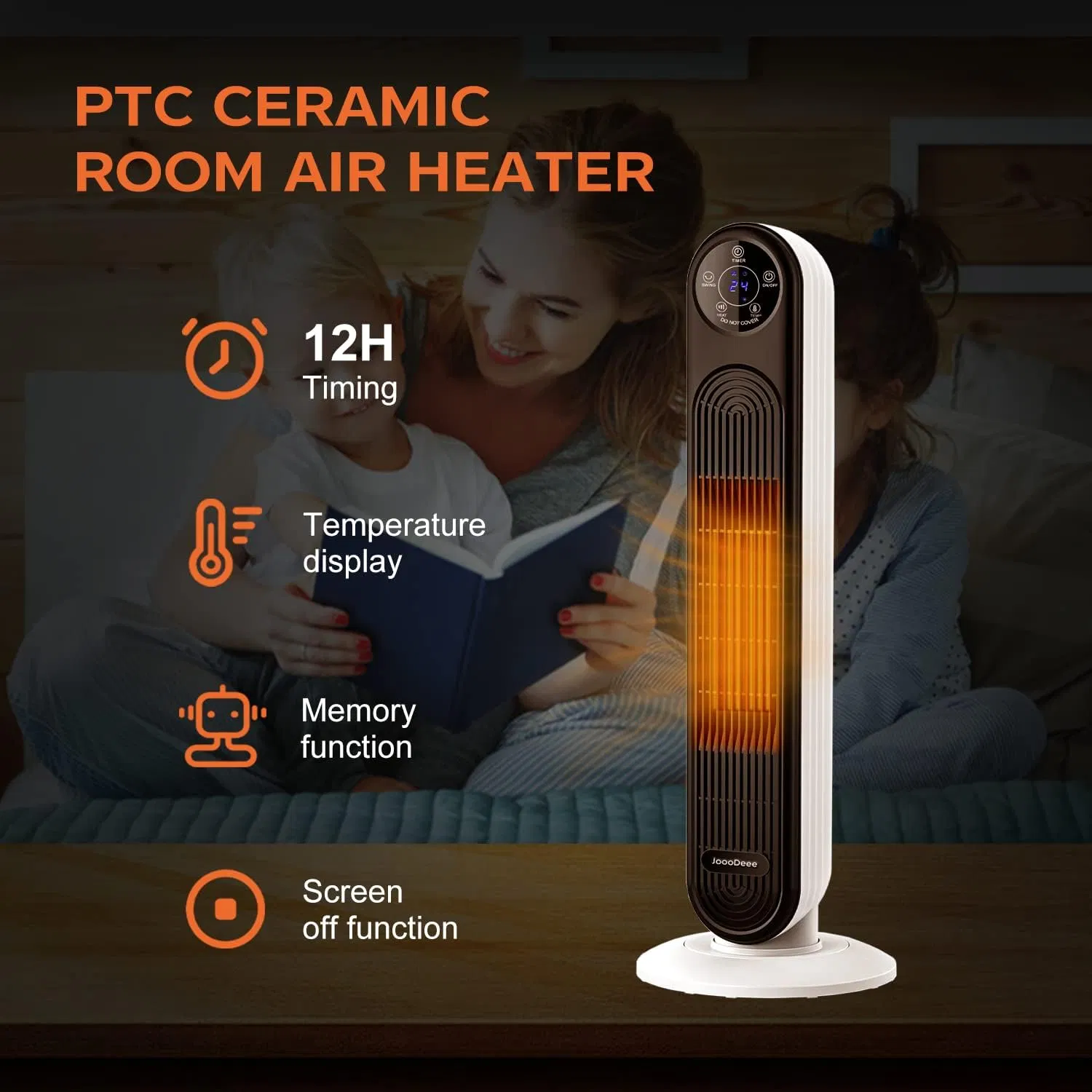Intelligent Portable Electric Heater with Versatile Features for Comfort