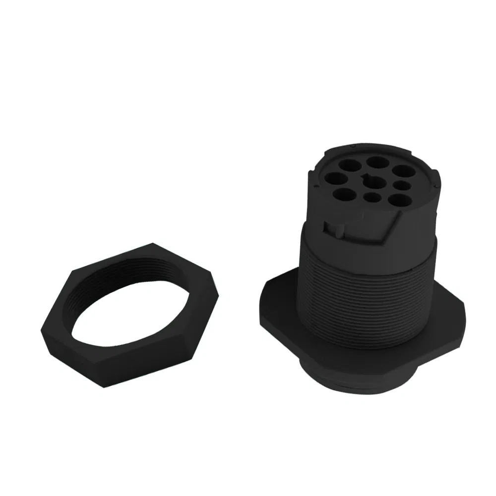 Разъём J1939 9pin Male-Female с резьбовой гайкой