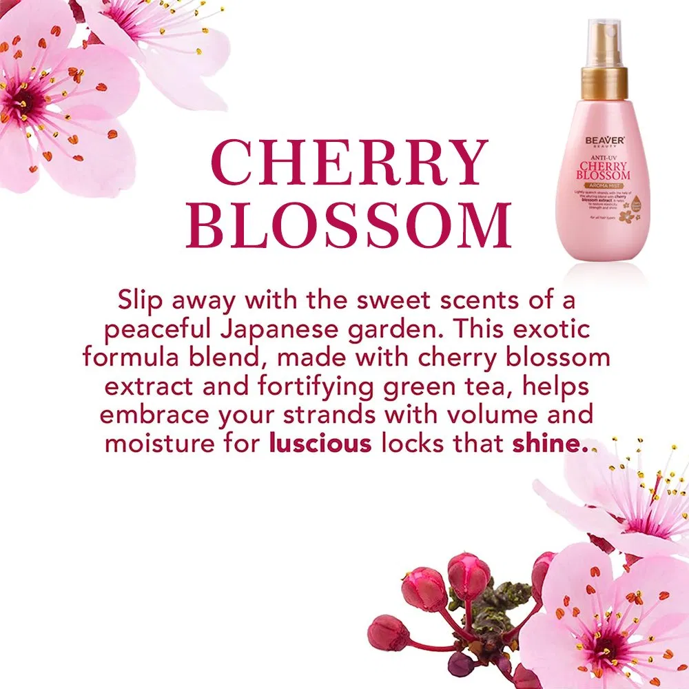 Beaver Cherry Blossom Refreshing Oil Control Heat Protection Hair Mist Spray