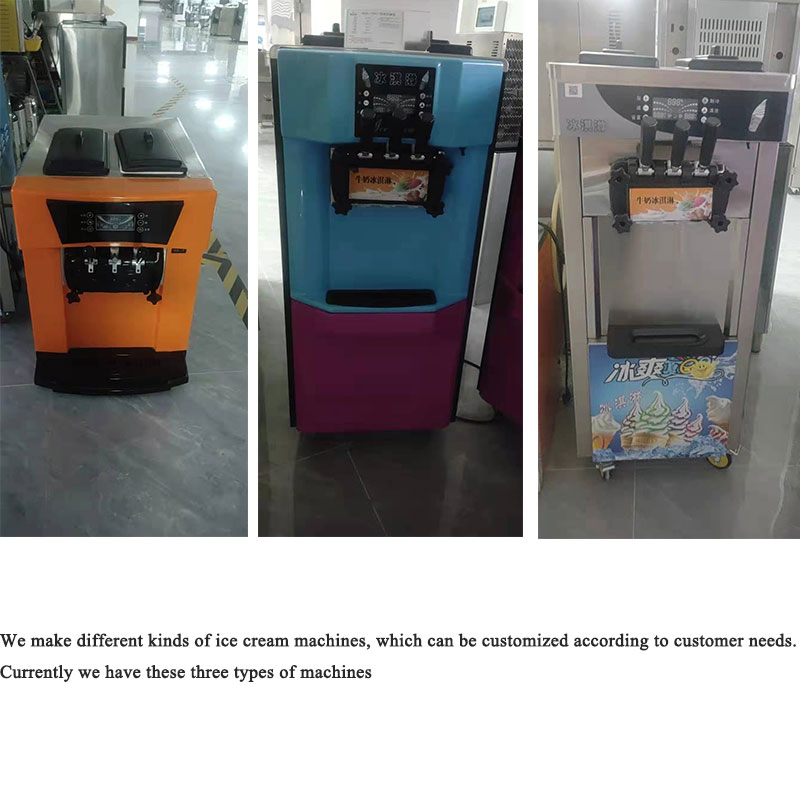 Уличная тележка для мороженого с 3 вкусами