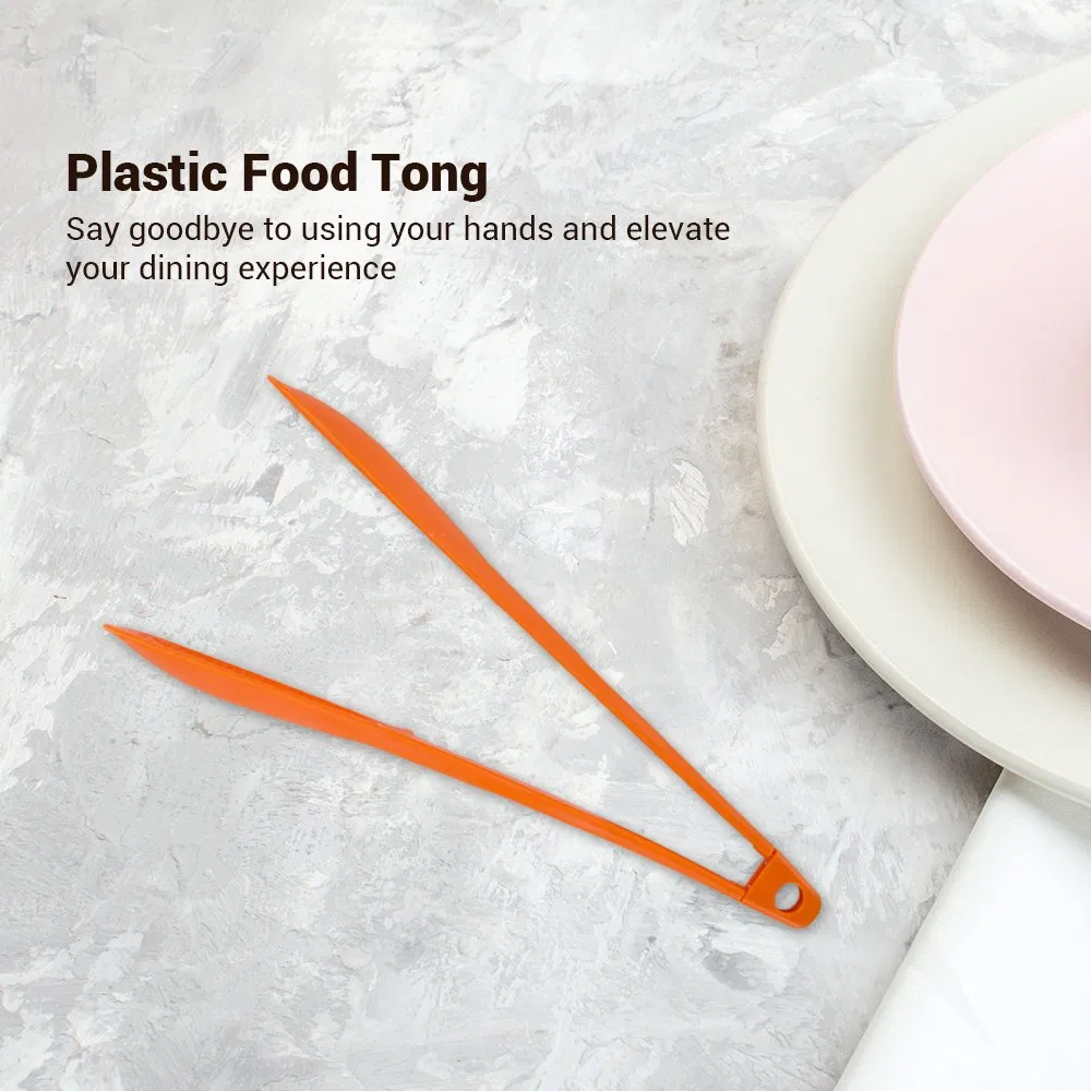 Plastic Kitchen Anti-Slip Food Tongs Suitable for Barbecued Salads and Oily Foods