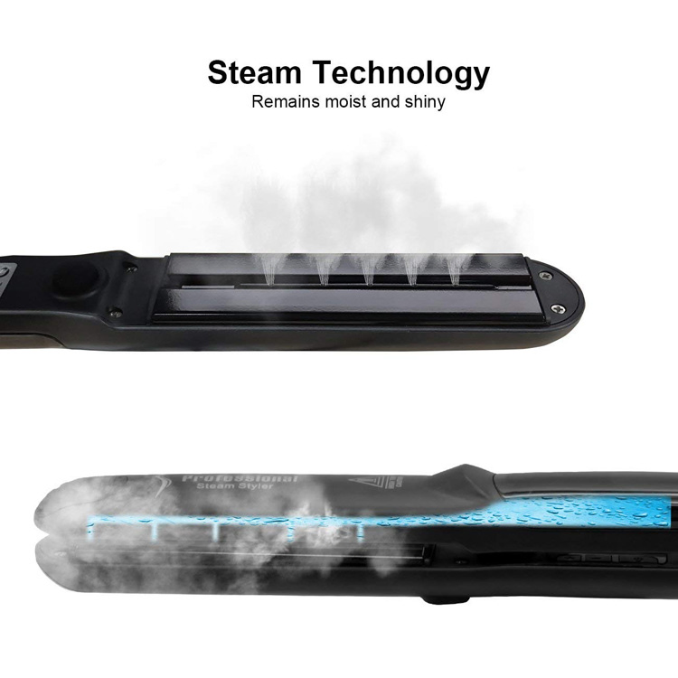 Ceramic Vapor Steam Hair Straightener Steam Flat Iron Ceramic Vapor Fast Heating Iron