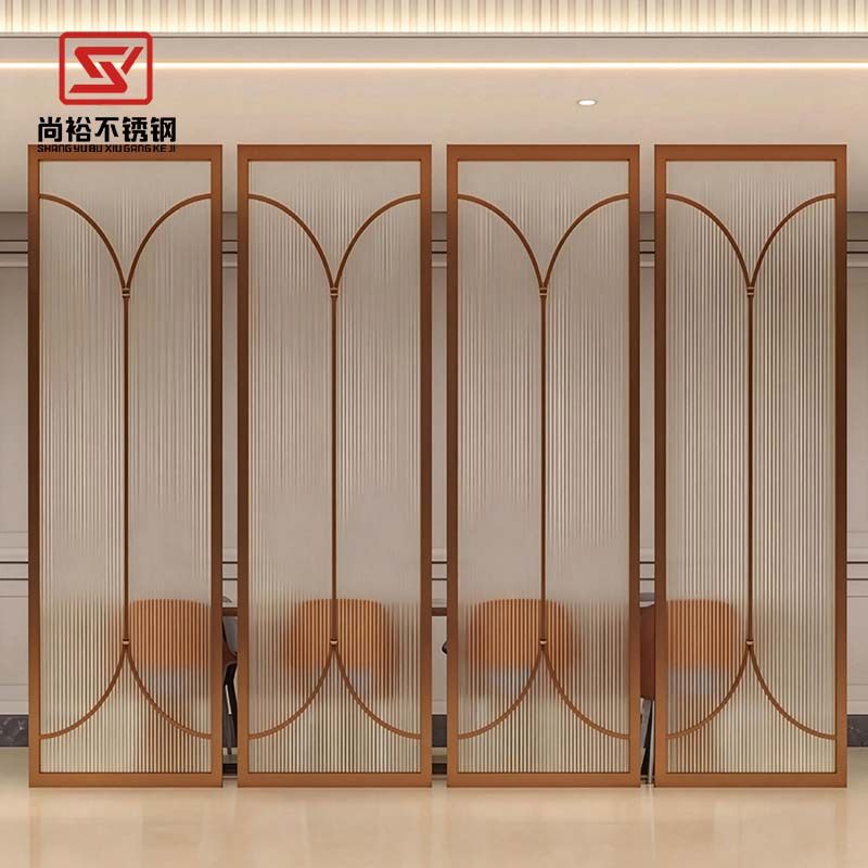 Stainless Steel and Glass Design Contemporary Hotel Partitions