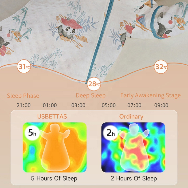 Best Price New Arrival Air Layer Cotton Constant Temperature Control Baby Sleeping Sack Winter Season Warm Cozy Infant Sleep Bag