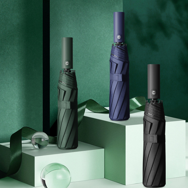 Factory Rain Sun Outdoor Travel Full Automatic Advertising Folding Umbrella