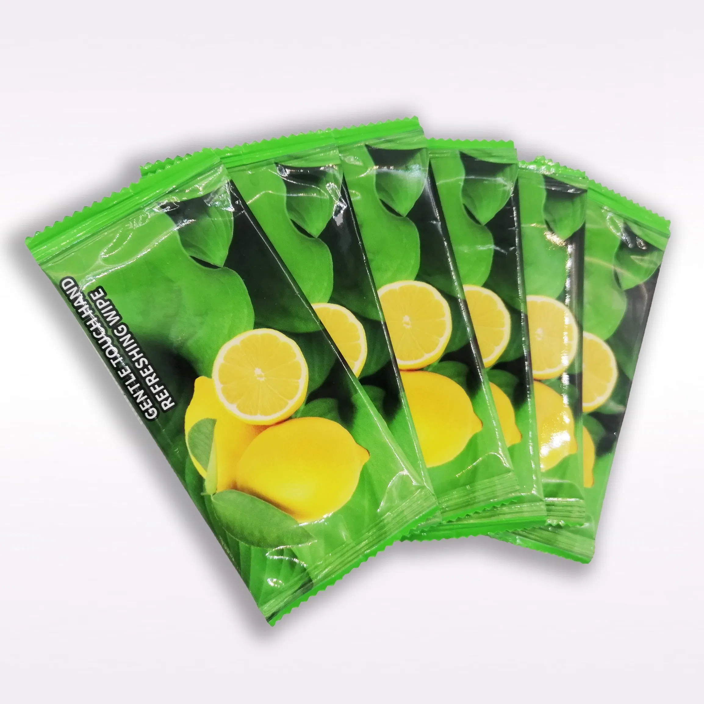 Custom Private Label Individual Scented Wet Wipes Face and Hand Disposable Cleaning Single Wipes Wholesale for Restaurant Use
