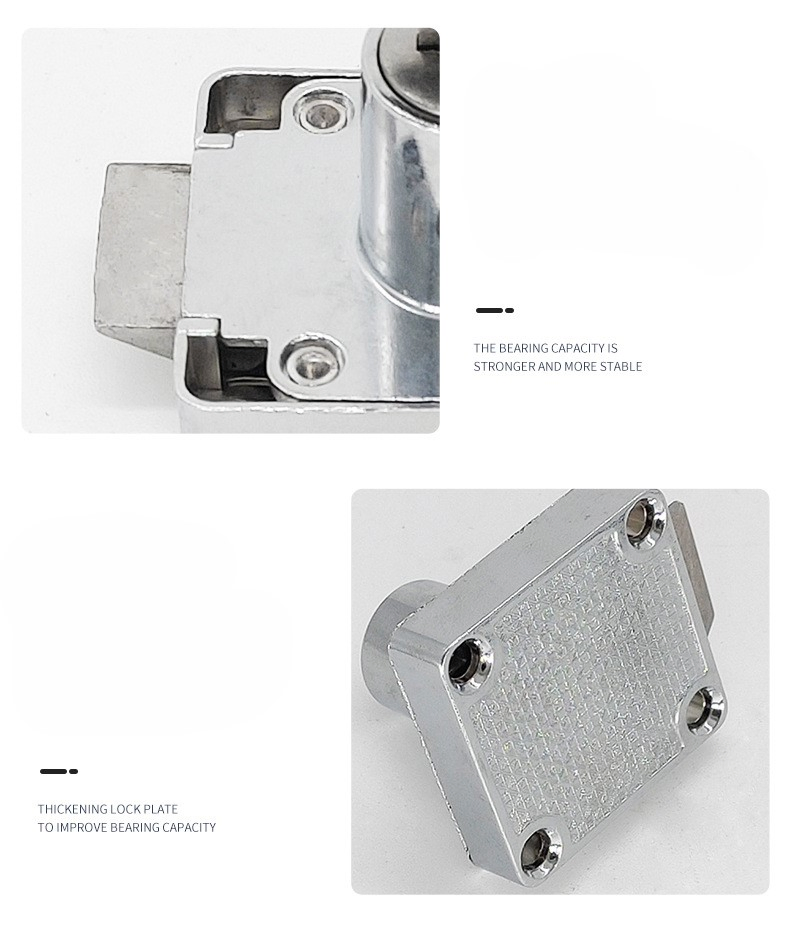 Customized Zinc Alloy Drawer Lock Office Metal Desk Drawer Lock New Style Furniture Lock with Master Key