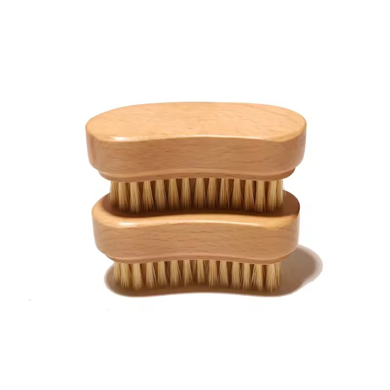 Factory Wholesale Customizable Natural Wood Sisal Nail Dust Cleaning Brush