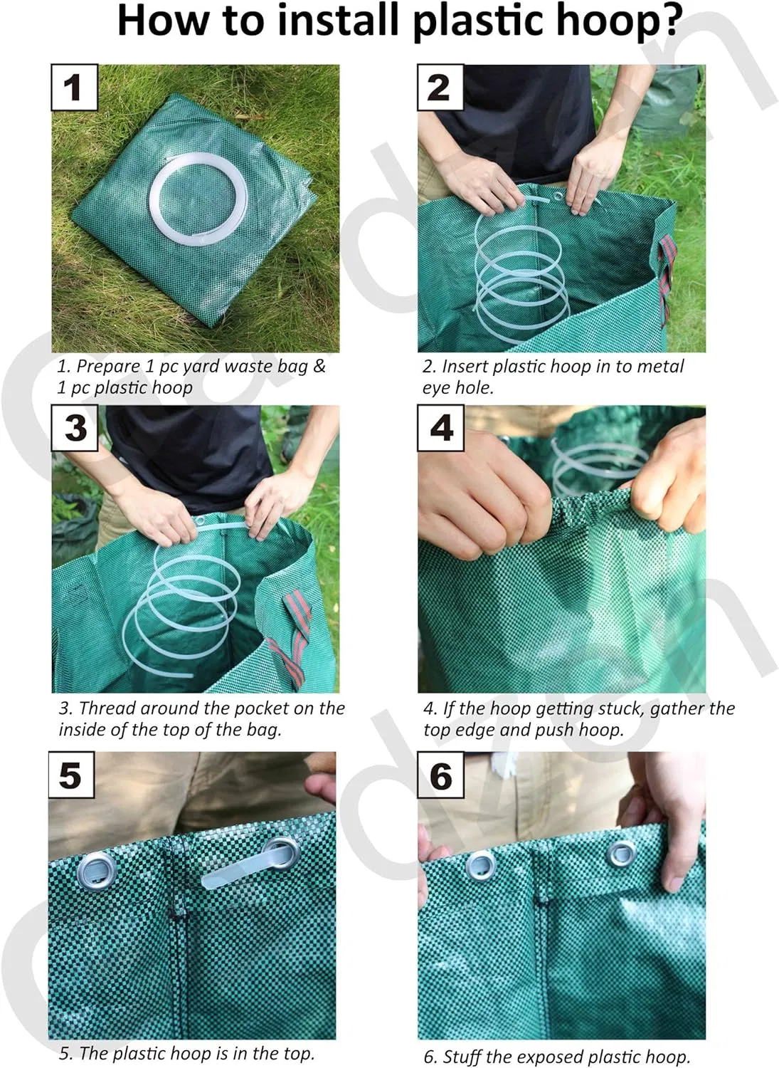 72 Gallon Lawn Garden Bag Reusable Yard Waste Bags