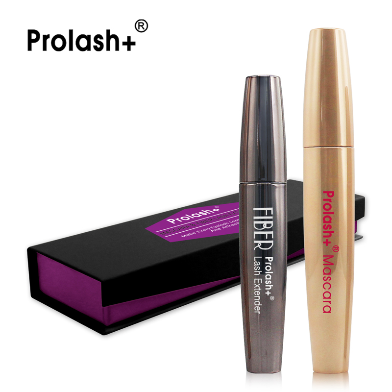 OEM Qbeka Best Effect Prolash+ 3D Fiber Lash Mascara for Eyelash Growth and Thicker Gel & Dry Fiber Formula 2 Tubes Makeup