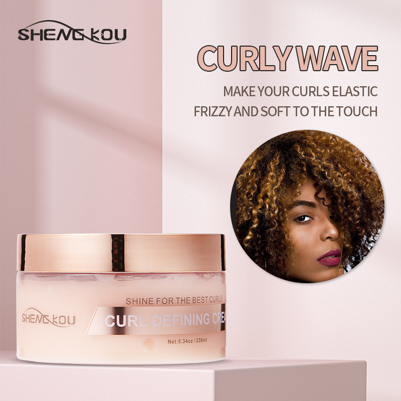 Custom Logo Silk Protein Moisturize Leave on Detangle Anti Frizz Curl Enhancers Cream for Hair