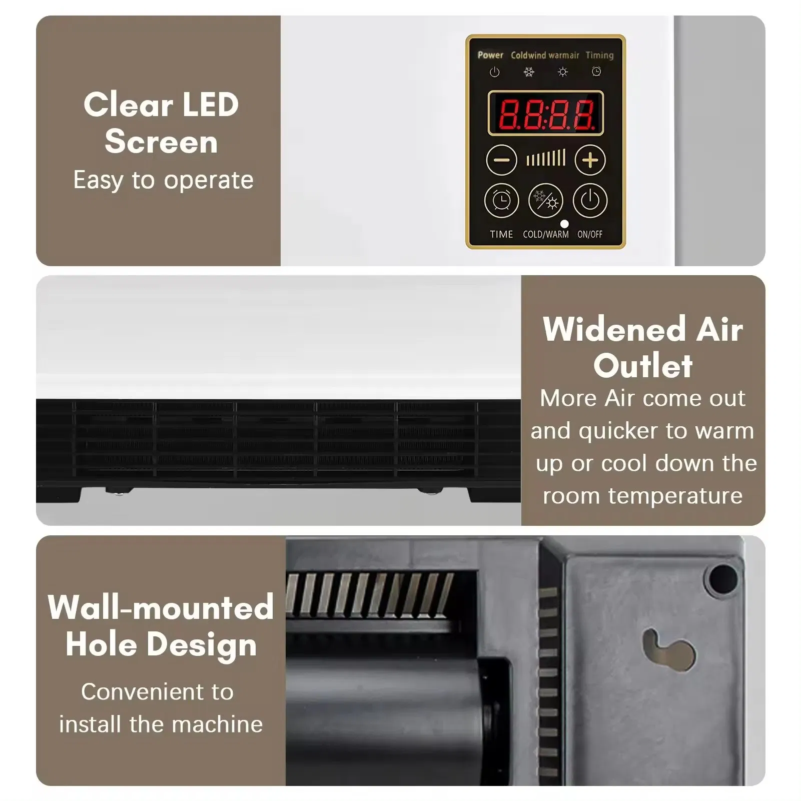 2 In1 Ductless Air Conditioner Wall Mounted Heater (PWMH0201)