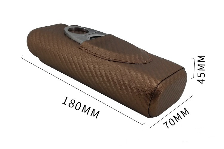 Wholesale 2PCS Portable Leather Tube Cigar Pouch Case