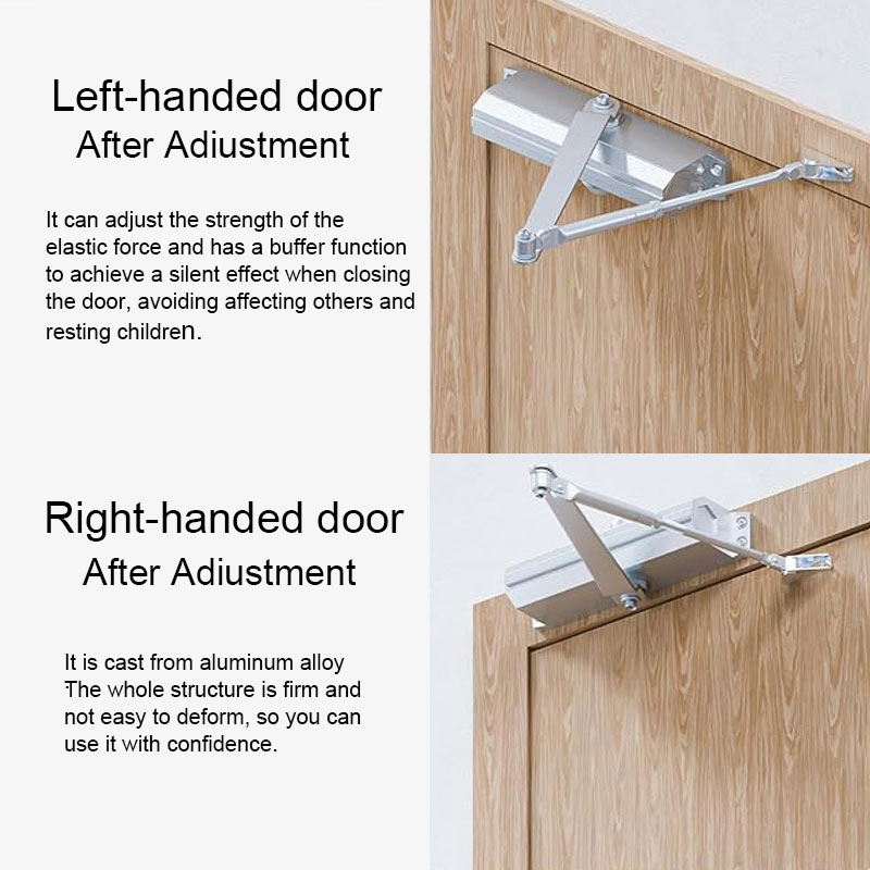 Automatic Door Closing Spring Door Closer with Cushioning, 90kg Non-Positioning Door Closer