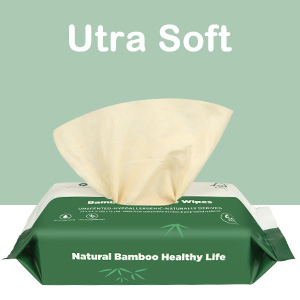 Unbleached Customized Bamboo Pulp Flushable Wet Wipes