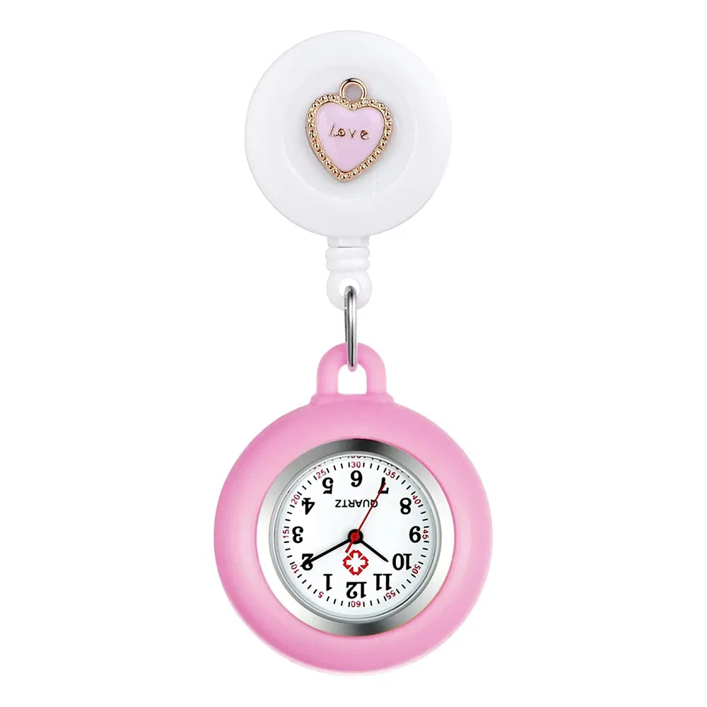 Icen Hot Selling Round Silicone Nurse Doctor Necklace Watch Pocket Watch Customizable Color