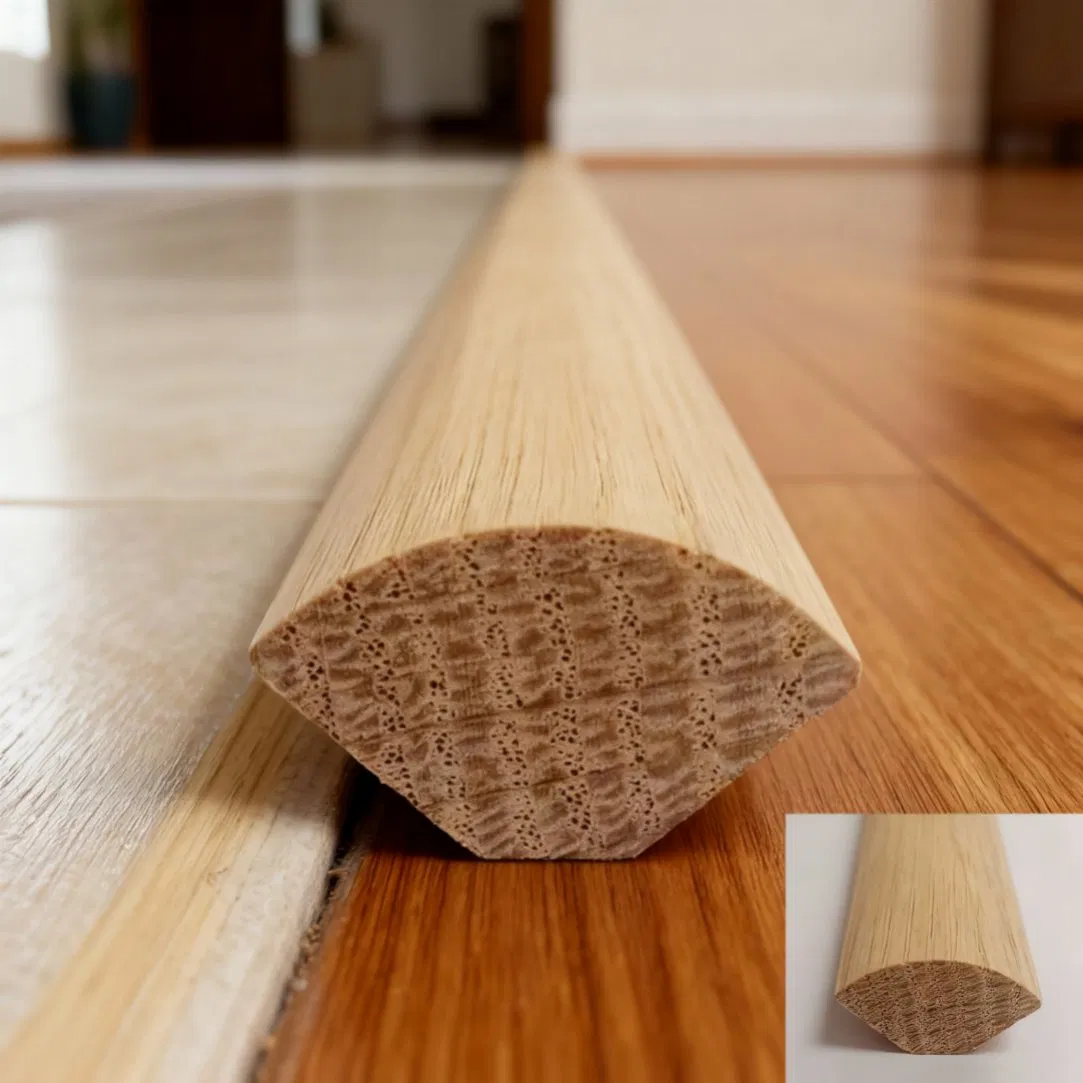 Solid Wood Quarter Round with Beveled Design for Modern Transitional Aesthetics