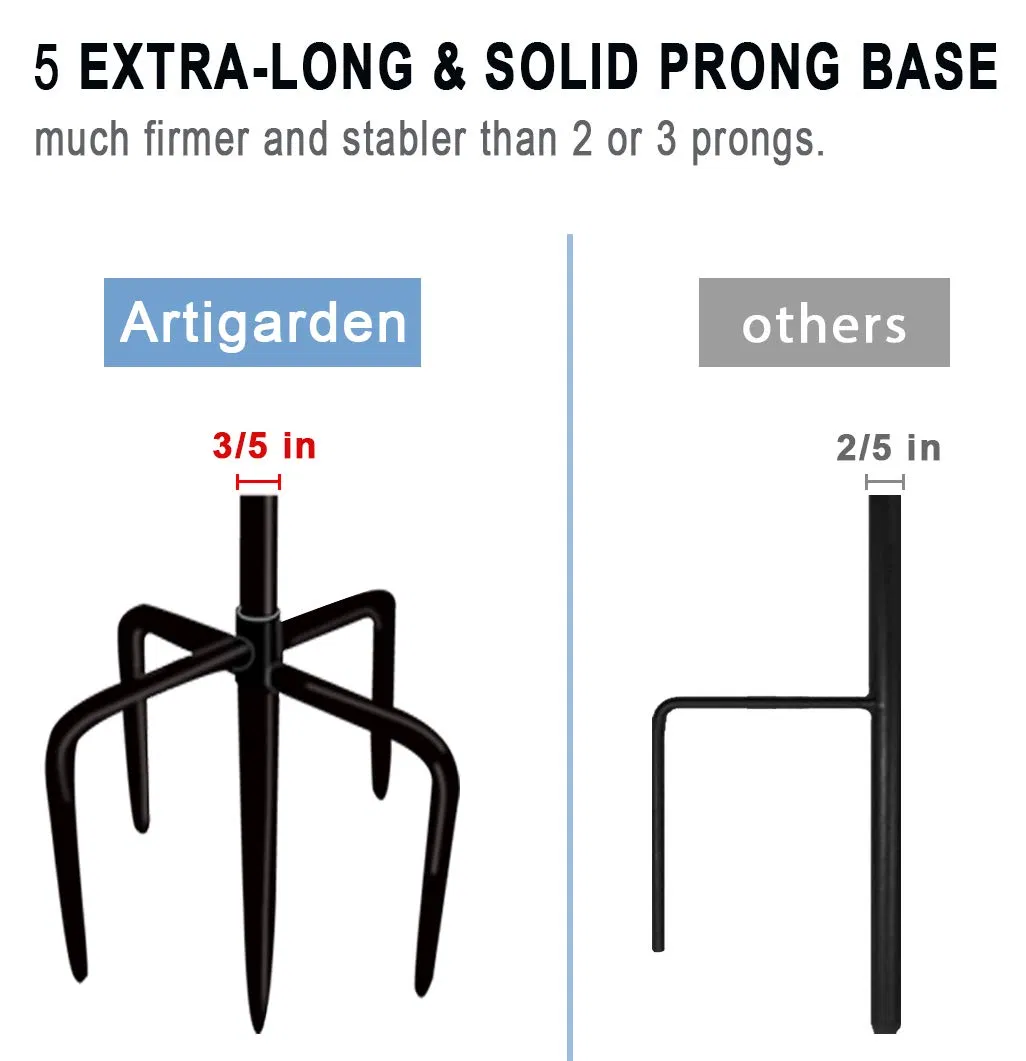 Shepherd Hooks Adjustable Metal Garden Poles Hanging Plants Garden Stand